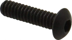 Value Collection - #10-24 UNC Hex Socket Drive, Button Screw - Alloy Steel, Black Oxide Finish, Fully Threaded, 3/4" Length Under Head - Eagle Tool & Supply