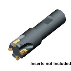 Kennametal - 3/4" Cut Diam, 3/4" Shank Diam, 3-3/8" OAL, Indexable Square Shoulder End Mill - Weldon Shank, 0° Lead Angle - Eagle Tool & Supply