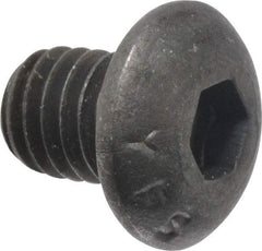 Value Collection - #10-32 UNF Hex Socket Drive, Button Screw - Alloy Steel, Black Oxide Finish, Fully Threaded, 1/4" Length Under Head - Eagle Tool & Supply