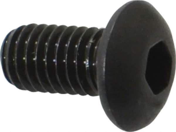 Value Collection - #10-32 UNF Hex Socket Drive, Button Screw - Alloy Steel, Black Oxide Finish, Fully Threaded, 3/8" Length Under Head - Eagle Tool & Supply