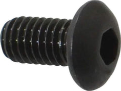 Value Collection - #10-32 UNF Hex Socket Drive, Button Screw - Alloy Steel, Black Oxide Finish, Fully Threaded, 3/8" Length Under Head - Eagle Tool & Supply