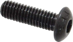 Value Collection - #10-32 UNF Hex Socket Drive, Button Screw - Alloy Steel, Black Oxide Finish, Fully Threaded, 5/8" Length Under Head - Eagle Tool & Supply