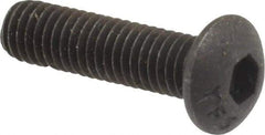 Value Collection - #10-32 UNF Hex Socket Drive, Button Screw - Alloy Steel, Black Oxide Finish, Fully Threaded, 3/4" Length Under Head - Eagle Tool & Supply