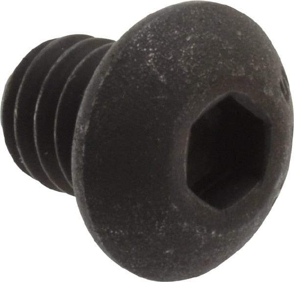 Value Collection - 5/16-18 UNC Hex Socket Drive, Button Screw - Alloy Steel, Black Oxide Finish, Fully Threaded, 3/8" Length Under Head - Eagle Tool & Supply