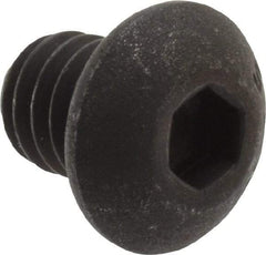 Value Collection - 5/16-18 UNC Hex Socket Drive, Button Screw - Alloy Steel, Black Oxide Finish, Fully Threaded, 3/8" Length Under Head - Eagle Tool & Supply