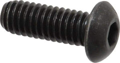 Value Collection - 5/16-18 UNC Hex Socket Drive, Button Screw - Alloy Steel, Black Oxide Finish, Fully Threaded, 7/8" Length Under Head - Eagle Tool & Supply