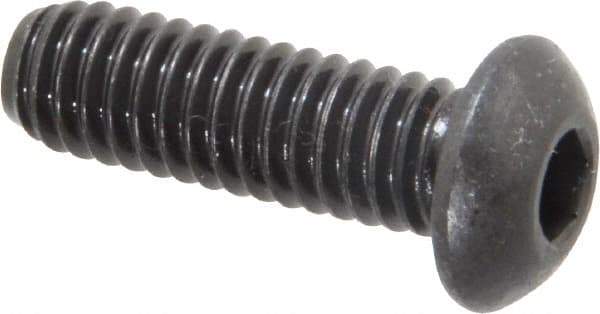 Value Collection - 5/16-18 UNC Hex Socket Drive, Button Screw - Alloy Steel, Black Oxide Finish, Fully Threaded, 1" Length Under Head - Eagle Tool & Supply