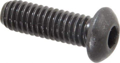 Value Collection - 5/16-18 UNC Hex Socket Drive, Button Screw - Alloy Steel, Black Oxide Finish, Fully Threaded, 1" Length Under Head - Eagle Tool & Supply
