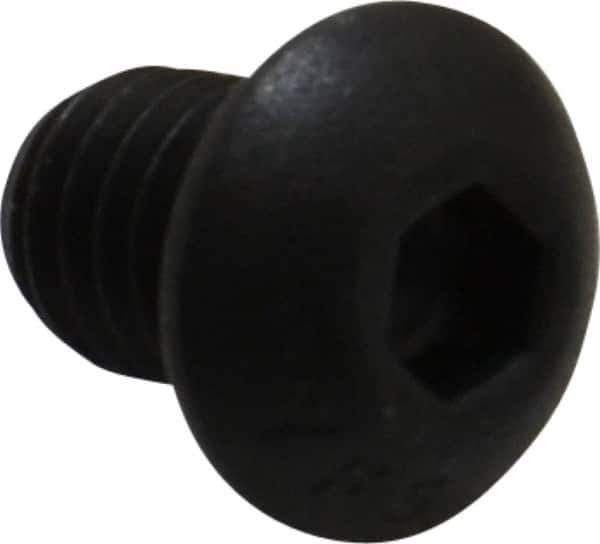 Value Collection - 3/8-16 UNC Hex Socket Drive, Button Screw - Alloy Steel, Black Oxide Finish, Fully Threaded, 1/2" Length Under Head - Eagle Tool & Supply