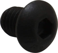 Value Collection - 3/8-16 UNC Hex Socket Drive, Button Screw - Alloy Steel, Black Oxide Finish, Fully Threaded, 1/2" Length Under Head - Eagle Tool & Supply