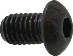 Value Collection - 3/8-16 UNC Hex Socket Drive, Button Screw - Alloy Steel, Black Oxide Finish, Fully Threaded, 5/8" Length Under Head - Eagle Tool & Supply