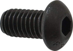 Value Collection - 3/8-16 UNC Hex Socket Drive, Button Screw - Alloy Steel, Black Oxide Finish, Fully Threaded, 3/4" Length Under Head - Eagle Tool & Supply