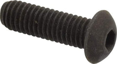 Value Collection - 3/8-16 UNC Hex Socket Drive, Button Screw - Alloy Steel, Black Oxide Finish, Fully Threaded, 1-1/4" Length Under Head - Eagle Tool & Supply