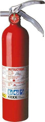 Kidde - 2.6 Lb, 1-A:10-B:C Rated, Dry Chemical Fire Extinguisher - 3" Diam x 15" High, 195 psi, 15' Discharge in 12 sec, Rechargeable, Steel Cylinder - Eagle Tool & Supply