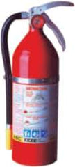 Kidde - 5 Lb, 3-A:40-B:C Rated, Dry Chemical Fire Extinguisher - 4-1/4" Diam x 15" High, 195 psi, 18' Discharge in 14 sec, Rechargeable, Steel Cylinder - Eagle Tool & Supply