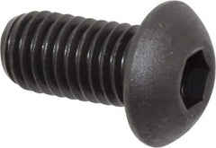 Value Collection - 1/2-13 UNC Hex Socket Drive, Button Screw - Alloy Steel, Black Oxide Finish, Fully Threaded, 1" Length Under Head - Eagle Tool & Supply