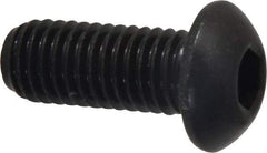 Value Collection - 1/2-13 UNC Hex Socket Drive, Button Screw - Alloy Steel, Black Oxide Finish, Fully Threaded, 1-1/4" Length Under Head - Eagle Tool & Supply