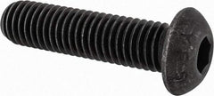 Value Collection - 1/2-13 UNC Hex Socket Drive, Button Screw - Alloy Steel, Black Oxide Finish, Fully Threaded, 2" Length Under Head - Eagle Tool & Supply
