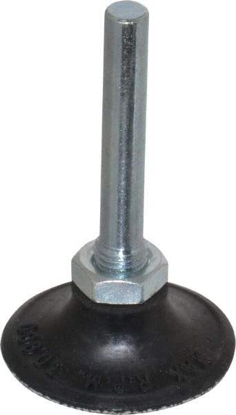 Merit Abrasives - 1-1/2" Diam Quick-Change Type P Disc Backing Pad - 1/4" Shank Diam, Medium Density, 30,000 RPM, Power-Lock Type 1 Compatible - Eagle Tool & Supply