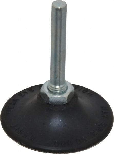 Merit Abrasives - 2" Diam Quick-Change Type P Disc Backing Pad - 1/4" Shank Diam, Medium Density, 30,000 RPM, Power-Lock Type 1 Compatible - Eagle Tool & Supply