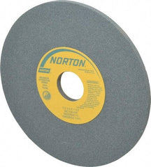 Norton - 7" Diam x 1-1/4" Hole x 1/4" Thick, I Hardness, 120 Grit Surface Grinding Wheel - Silicon Carbide, Type 1, Fine Grade, 3,600 Max RPM, Vitrified Bond, No Recess - Eagle Tool & Supply