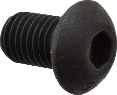 Value Collection - 5/16-24 UNF Hex Socket Drive, Button Screw - Alloy Steel, Black Oxide Finish, Fully Threaded, 1/2" Length Under Head - Eagle Tool & Supply