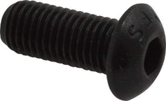 Value Collection - 5/16-24 UNF Hex Socket Drive, Button Screw - Alloy Steel, Black Oxide Finish, Fully Threaded, 3/4" Length Under Head - Eagle Tool & Supply