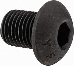 Value Collection - 3/8-24 UNF Hex Socket Drive, Button Screw - Alloy Steel, Black Oxide Finish, Fully Threaded, 1/2" Length Under Head - Eagle Tool & Supply