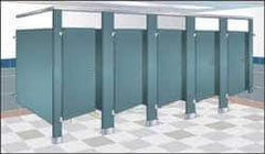 Bradley - Washroom Partition Steel Pilaster - 4 Inch Wide x 79-13/16 Inch High, ADA Compliant Stall Compatibility, Warm Gray - Eagle Tool & Supply