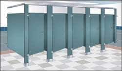 Bradley - Washroom Partition Steel Panel - 58-1/2 Inch Wide x 58 Inch High, ADA Compliant Stall Compatibility - Eagle Tool & Supply