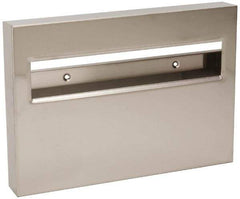 Made in USA - 500 Capacity Stainless Steel Toilet Seat Cover Dispenser - 11" High x 15-3/4" Wide 1-3/4" Deep - Eagle Tool & Supply