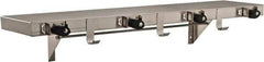 Bradley - Stainless Steel with Rubber Holders, Utility Shelf with Holders - 36" Long, 7 Holders - Eagle Tool & Supply