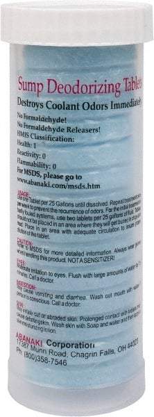 Abanaki - 16 oz Tube Deodorizing Tablet - 25 Gallon Volume Capacity - Eagle Tool & Supply