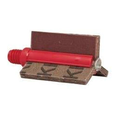 Superior Abrasives - 180 Grit, Coated, Aluminum Oxide Bore Polisher - 1/4" Shank Length, Very Fine Grade, 25,000 RPM, Polishes Bores with 3/4 to 1" Diam - Eagle Tool & Supply