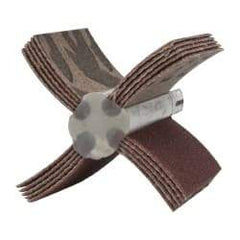 Superior Abrasives - 80 Grit, Coated, Aluminum Oxide Bore Polisher - 1/4" Shank Length, Medium Grade, 22,000 RPM, Polishes Bores with 1 to 1-1/2" Diam - Eagle Tool & Supply