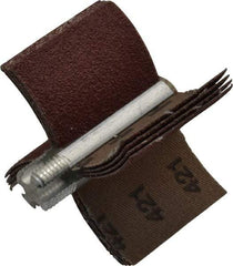 Superior Abrasives - 60 Grit, Coated, Aluminum Oxide Bore Polisher - 1/4" Shank Length, Medium Grade, 20,000 RPM, Polishes Bores with 1-1/2 to 2" Diam - Eagle Tool & Supply