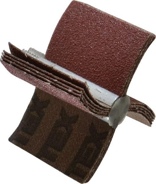 Superior Abrasives - 80 Grit, Coated, Aluminum Oxide Bore Polisher - 1/4" Shank Length, Medium Grade, 20,000 RPM, Polishes Bores with 1-1/2 to 2" Diam - Eagle Tool & Supply