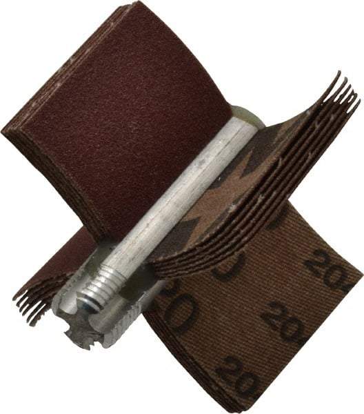 Superior Abrasives - 120 Grit, Coated, Aluminum Oxide Bore Polisher - 1/4" Shank Length, Fine Grade, 20,000 RPM, Polishes Bores with 1-1/2 to 2" Diam - Eagle Tool & Supply