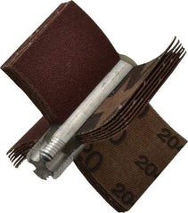 Superior Abrasives - 120 Grit, Coated, Aluminum Oxide Bore Polisher - 1/4" Shank Length, Fine Grade, 20,000 RPM, Polishes Bores with 1-1/2 to 2" Diam - Eagle Tool & Supply
