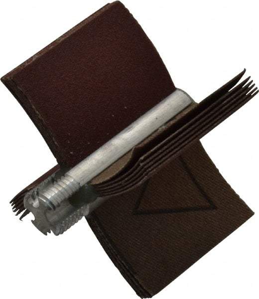 Superior Abrasives - 180 Grit, Coated, Aluminum Oxide Bore Polisher - 1/4" Shank Length, Very Fine Grade, 20,000 RPM, Polishes Bores with 1-1/2 to 2" Diam - Eagle Tool & Supply