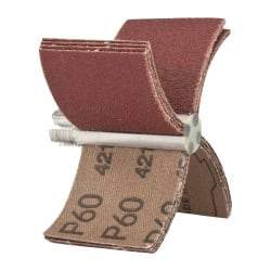 Superior Abrasives - 60 Grit, Coated, Aluminum Oxide Bore Polisher - 1/4" Shank Length, Medium Grade, 16,000 RPM, Polishes Bores with 2-1/8 to 2-1/2" Diam - Eagle Tool & Supply
