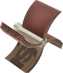 Superior Abrasives - 80 Grit, Coated, Aluminum Oxide Bore Polisher - 1/4" Shank Length, Medium Grade, 16,000 RPM, Polishes Bores with 2-1/8 to 2-1/2" Diam - Eagle Tool & Supply