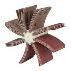 Superior Abrasives - 60 Grit, Coated, Aluminum Oxide Bore Polisher - 1/4" Shank Length, Medium Grade, 16,000 RPM, Polishes Bores with 2 to 2-1/2" Diam - Eagle Tool & Supply