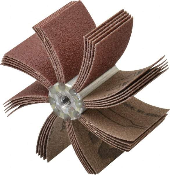 Superior Abrasives - 80 Grit, Coated, Aluminum Oxide Bore Polisher - 1/4" Shank Length, Medium Grade, 16,000 RPM, Polishes Bores with 2 to 2-1/2" Diam - Eagle Tool & Supply