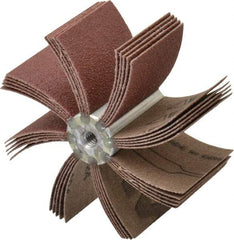Superior Abrasives - 80 Grit, Coated, Aluminum Oxide Bore Polisher - 1/4" Shank Length, Medium Grade, 16,000 RPM, Polishes Bores with 2 to 2-1/2" Diam - Eagle Tool & Supply
