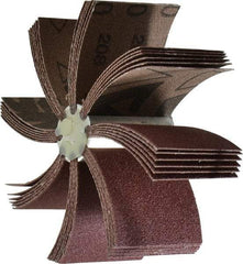 Superior Abrasives - 120 Grit, Coated, Aluminum Oxide Bore Polisher - 1/4" Shank Length, Fine Grade, 15,000 RPM, Polishes Bores with 2-5/8 to 3" Diam - Eagle Tool & Supply