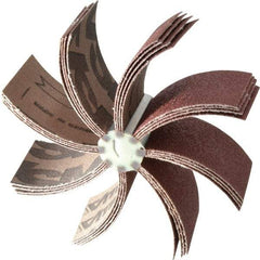 Superior Abrasives - 60 Grit, Coated, Aluminum Oxide Bore Polisher - 1/4" Shank Length, Medium Grade, 10,000 RPM, Polishes Bores with 3-1/8 to 4" Diam - Eagle Tool & Supply