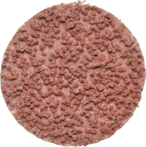 Made in USA - 1-1/2" Disc Diam, 80 Grit, Aluminum Oxide Quick Change Disc - Type S Attaching System, Coated, Brown, Medium Grade - Eagle Tool & Supply