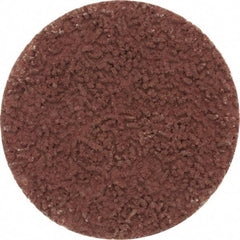 Made in USA - 1-1/2" Disc Diam, 240 Grit, Aluminum Oxide Quick Change Disc - Type S Attaching System, Coated, Brown, Very Fine Grade - Eagle Tool & Supply