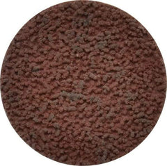 Made in USA - 1-1/2" Disc Diam, 320 Grit, Aluminum Oxide Quick Change Disc - Type S Attaching System, Coated, Brown, Extra Fine Grade - Eagle Tool & Supply